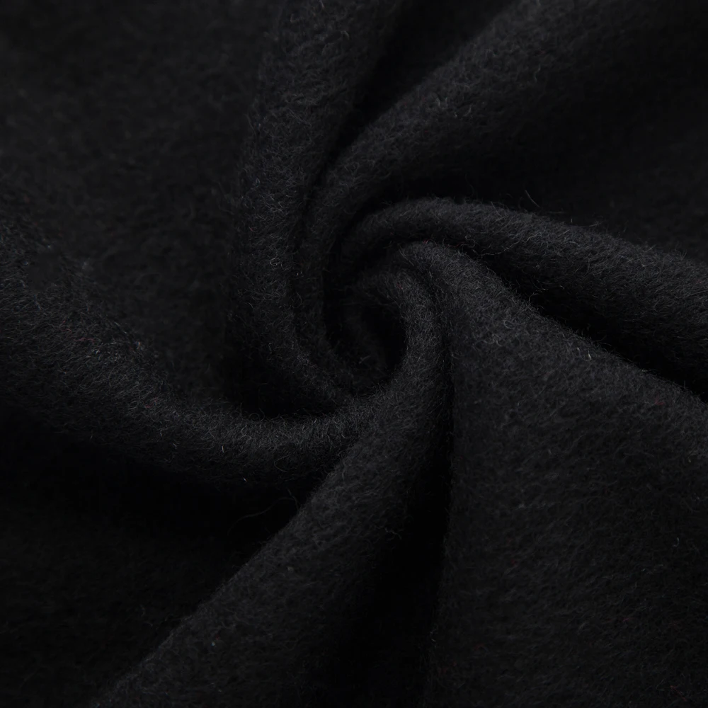 Adult New Arrival Long Plain Black Scarf Mens Custom Made Cashmere Scarf