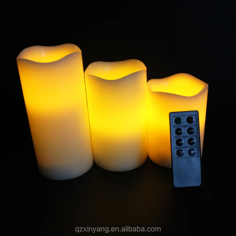 Led Candle Set with Remote Control Flickering Paraffin Wax Led Candle Holiday Party Decoration
