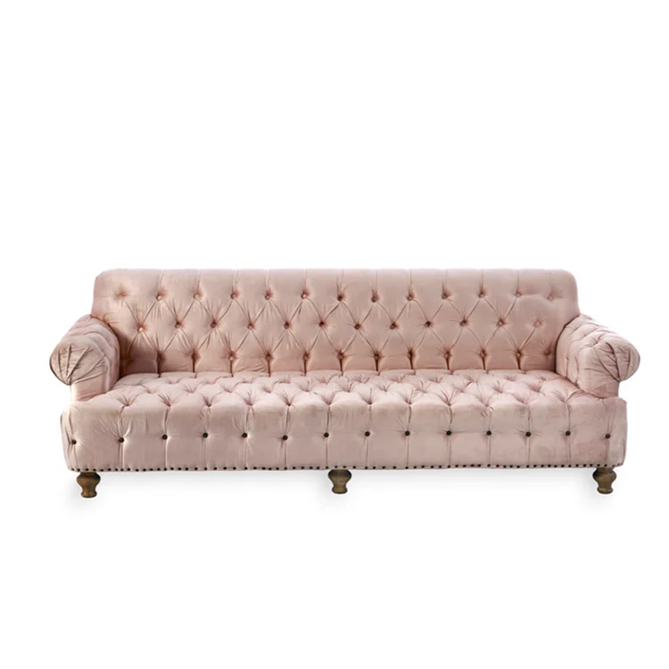 Manufacturer new design Upholstered Velvet Tufted antique Sectional Sofa
