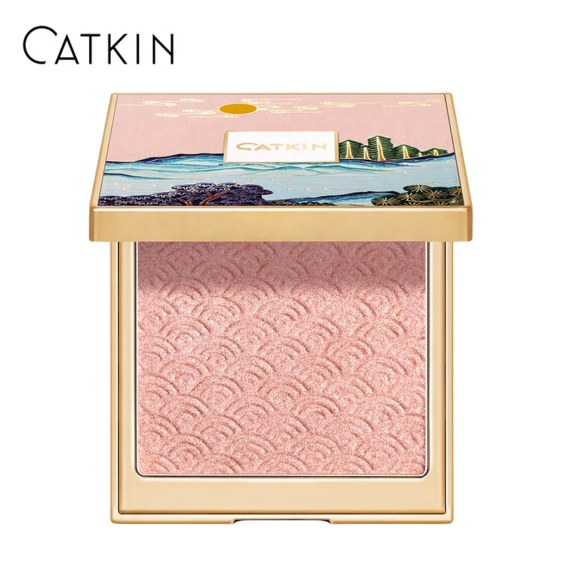 Оптовая продажа, палитра теней для хайлайтера CATKIN 12 г, рассыпчатая пудра для макияжа