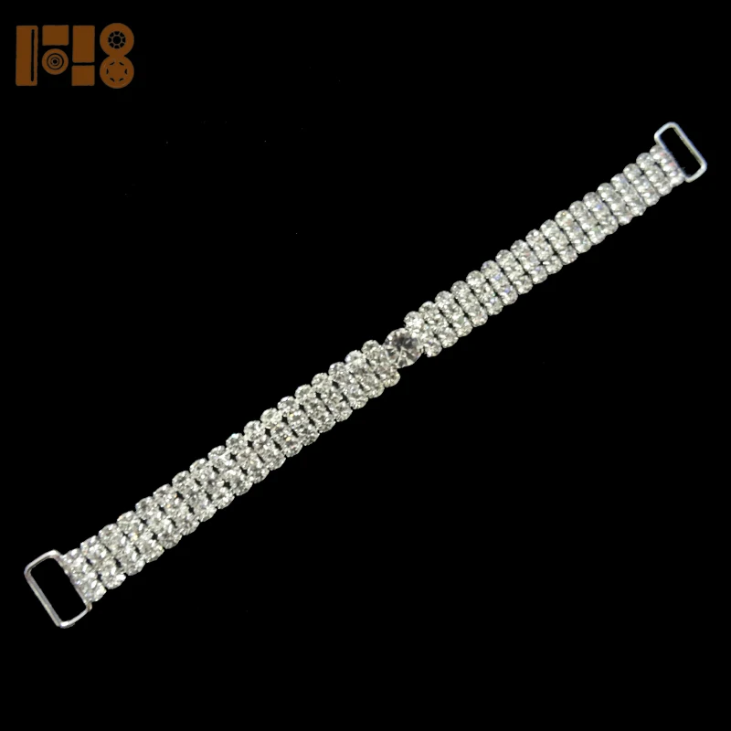 wholesale rhinestone connector for bikini swimwear bra clips