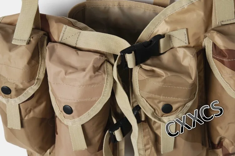 Green and sand tactical vest simple design many pouches