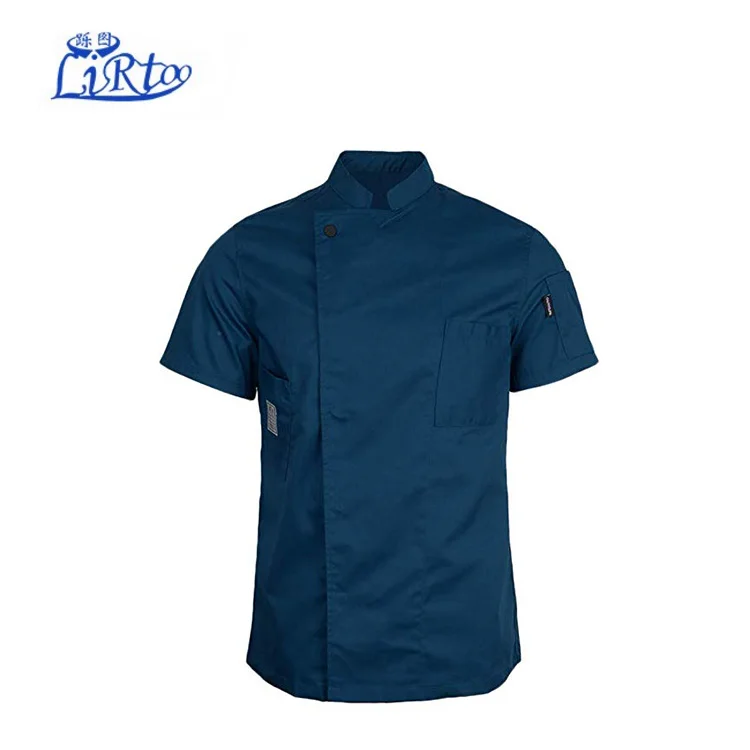 Мужская Женская куртка шеф-повара с коротким рукавом пальто униформа официанта для ресторана