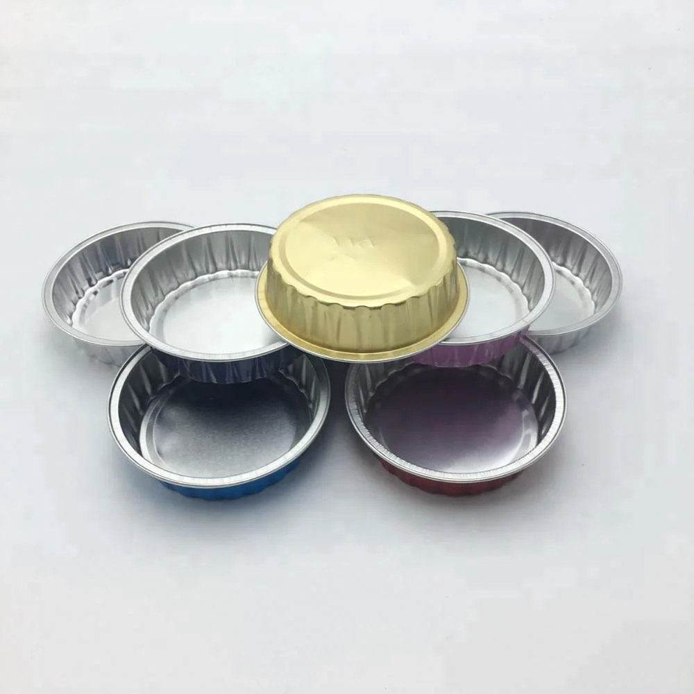 Heart shaped aluminum foil baking cup  custom printed aluminum foil pudding dessert cake cup with lid