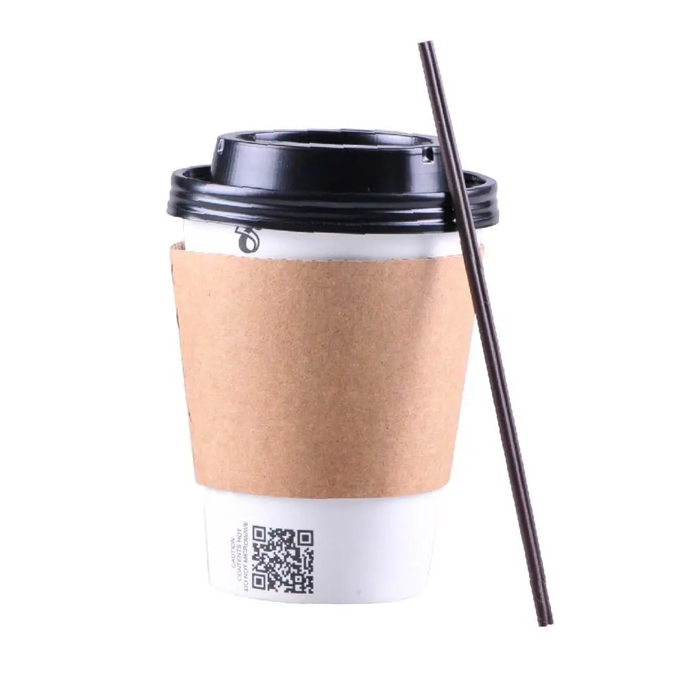 
Hot sell 12oz paper coffee cups and sleeves lids 120 set by gold supplier to Amazon 