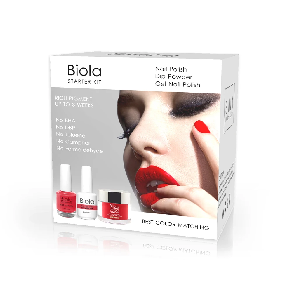Professional Top quality dipping powder kit match uv gel nail polish for nail manicure