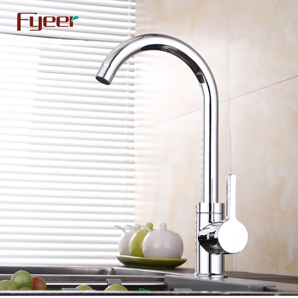 Fyeer Factory Price Cheap Ceramic Valve Brass Kitchen Sink Faucet