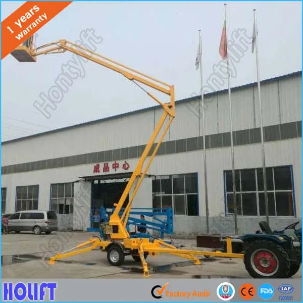 Competitive price 18m lifting height 200kg diesel engine battery folding arm light telescopic boom lifts