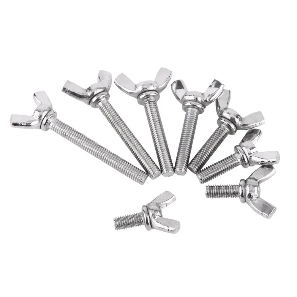 Wing Bolts, 5pcs M6 DIN316 Carbon Steel Thumb Butterfly Wing Hand Bolts Screws(M6X16mm)