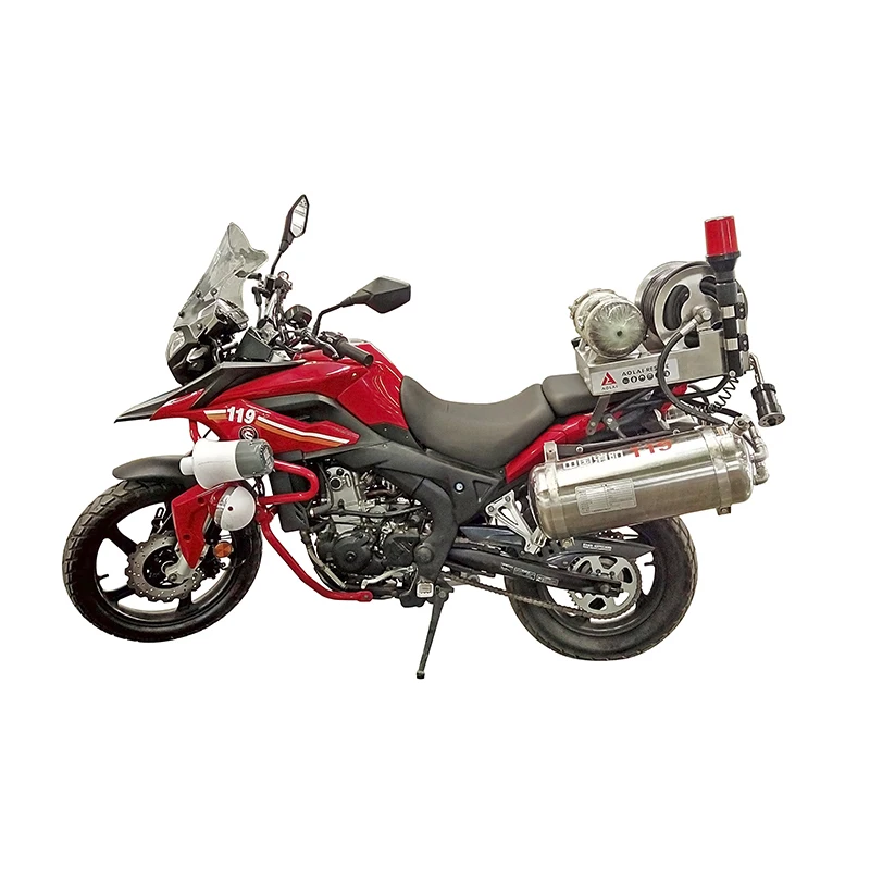 New kind Two wheeled rescue Motorcycle for firefighting with water tank