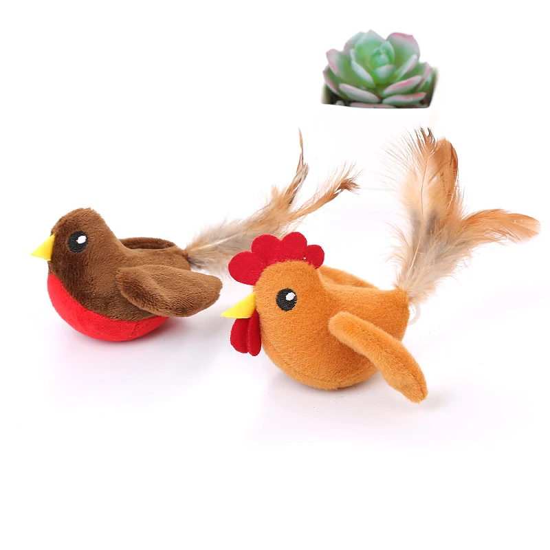 plush shocking with feather tail cat toy pet supplies wholesale in stock fast delivery