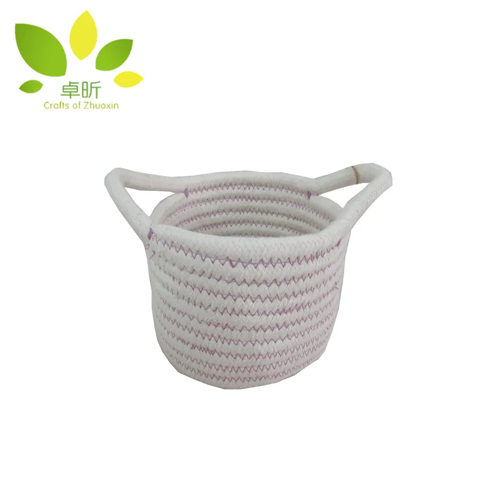 wholesale decorative storage box cotton rope basket