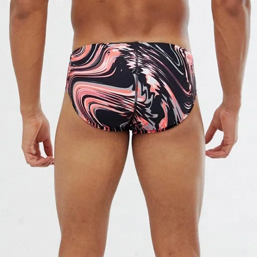 Animal printing mens swimwear briefs custom man swim private label trunk box