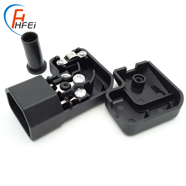 10A 250V CE marked 3 pin male female wire connector right angle 90 degrees c13 c14 angled connector