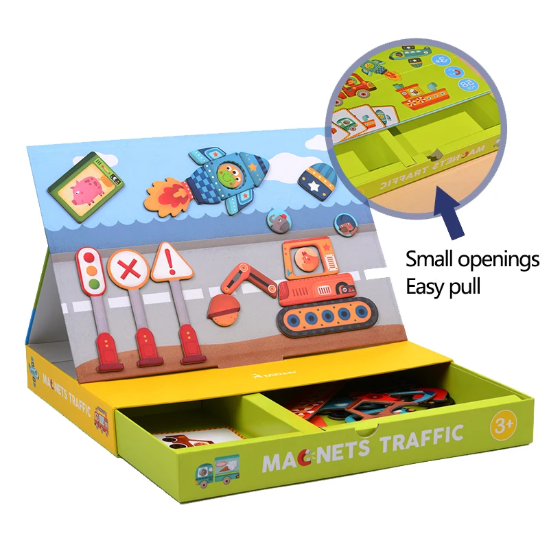 
Mideer magic sticker game,Magnet Puzzle Dress Up,Change Games Educational Toys 