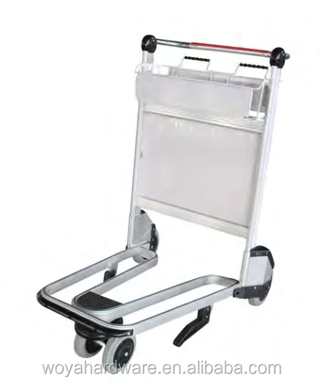 Airport luggage trolley , hand brake trolley ,Aluminum trolley
