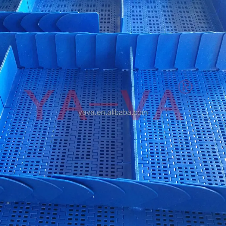 YS650-2 modular belt conveyor side guard table top modular belt
