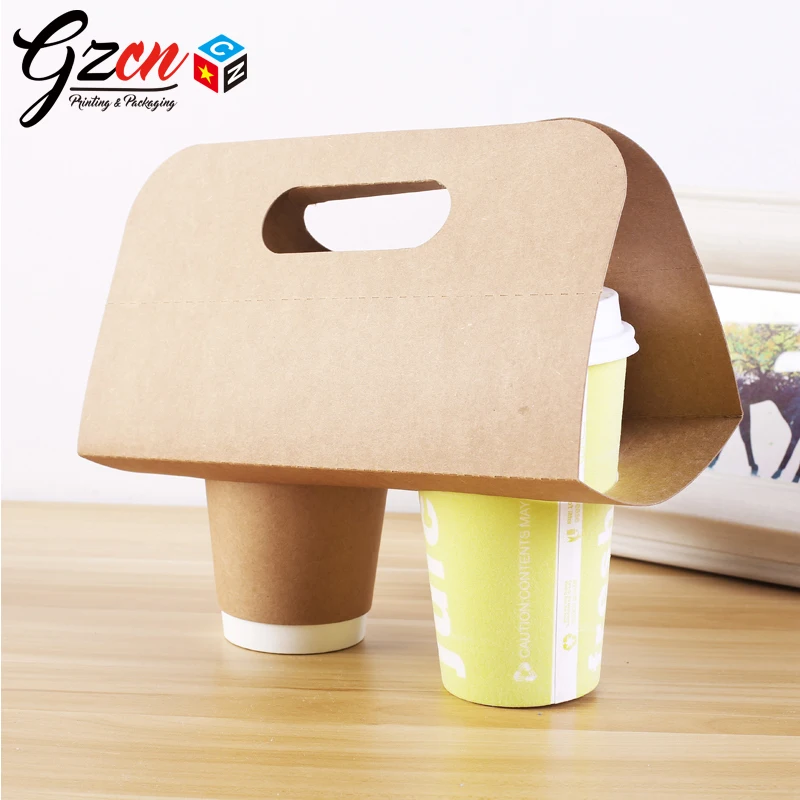 Recycled Environment friendly take away box paper coffee cup carrier
