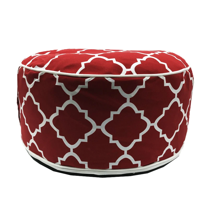 Inflatable Ottoman  Round Patio Foot Stools and Ottomans  Portable Travel Footstool