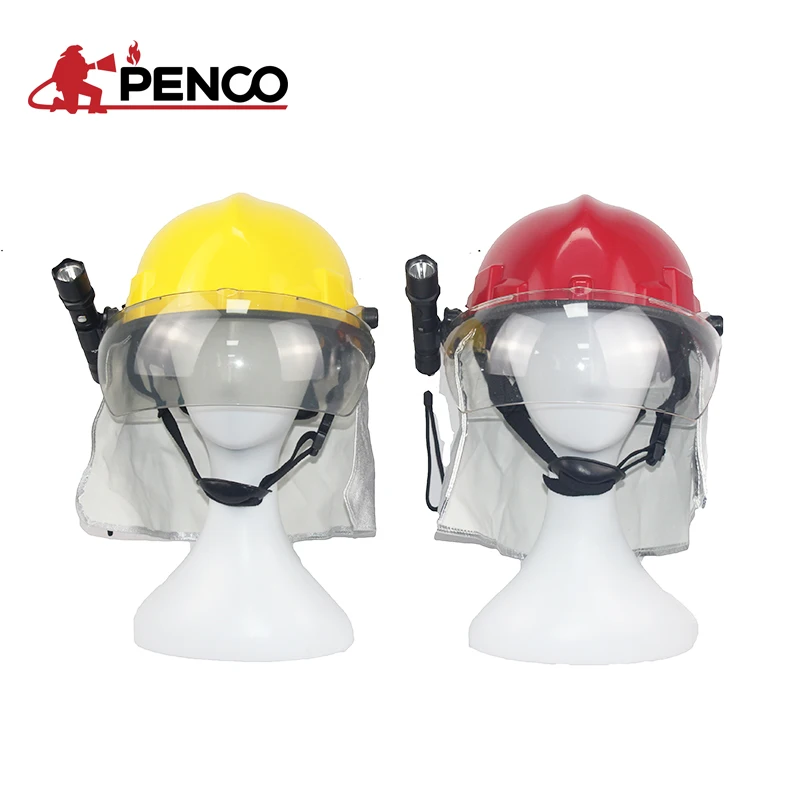 Shanghai PENCO 2021 new EN443 fire rescue helmet fireman rescue helmet for firefighting fireman rescue helmet with safety goggle