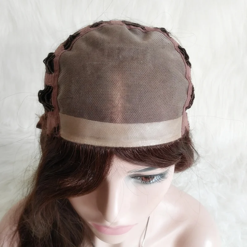 Оптовая продажа, девственные Реми, Европейский еврейский кошерный парик, еврейский кружевной парик, коричневый, высшее качество, Европейский еврейский парик