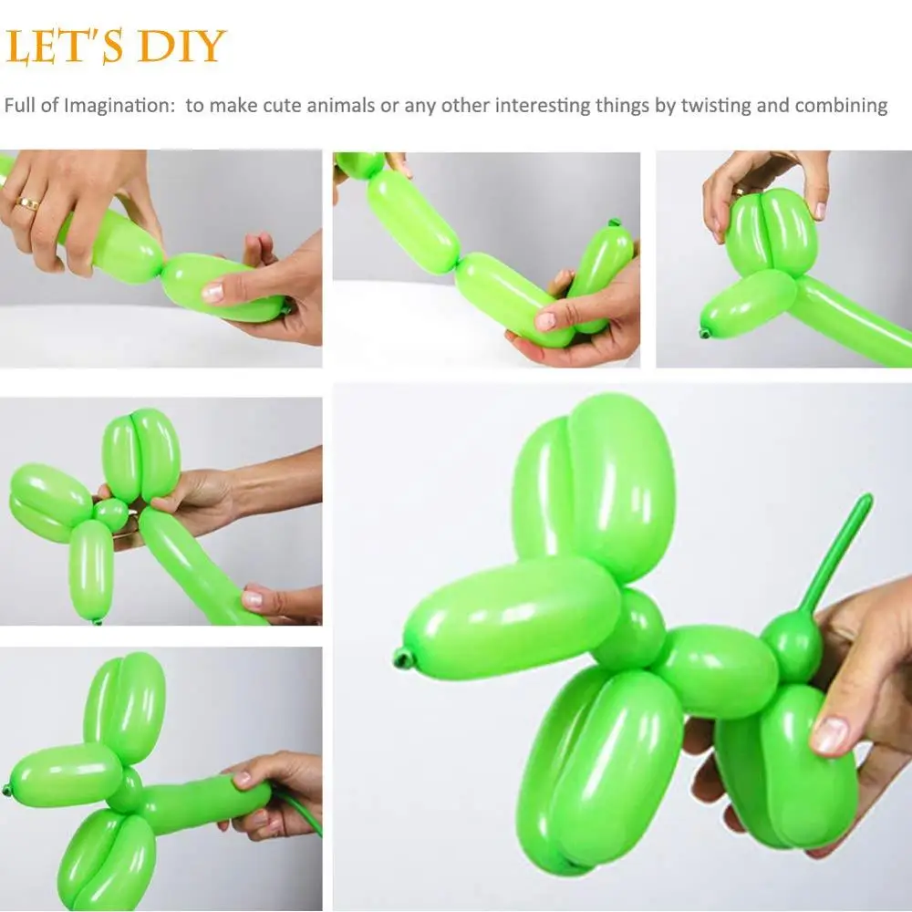 Festival Party Decorations long Shape magic sliver whistle balloon latex balloons