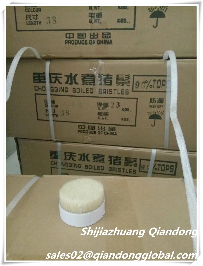 
38mm 90% Tops Bleached White Bristle Hair 