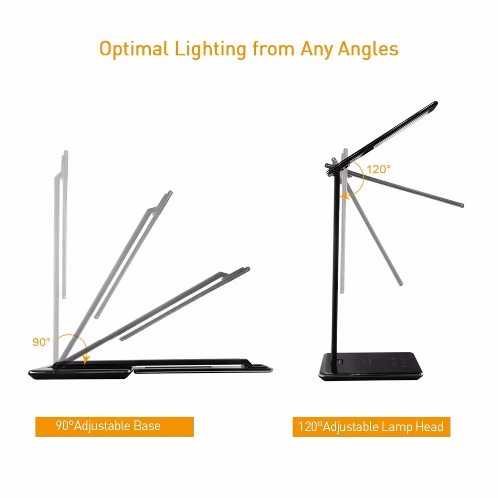 Modern design led table lamp wireless charger usb desk lamp reading lamp for teens