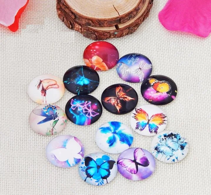 12mm Butterfly Jewel Decorative Metal Pins Craft GLASS stone Gem Scrapbooking Brads for gifts decorate office paper fastener diy