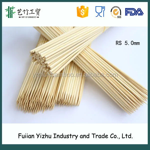 Высококачественные Натуральные 50 см Бамбуковые круглые палочки для запекания зефира