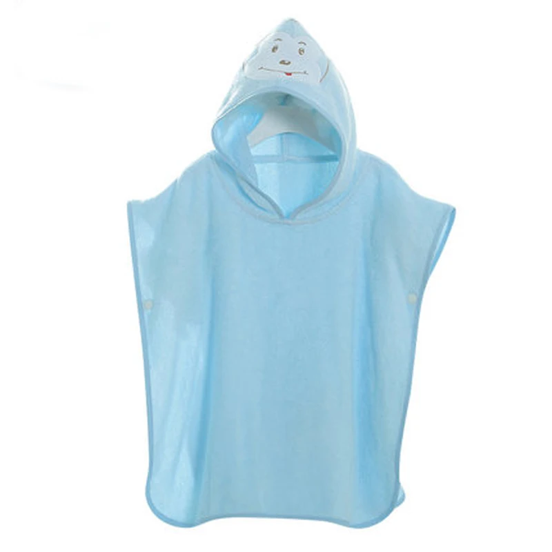 China Manufacturer Hot Selling Soft Water Absorption Bamboo Micro Fiber Kids Bathrobe Poncho With Hood