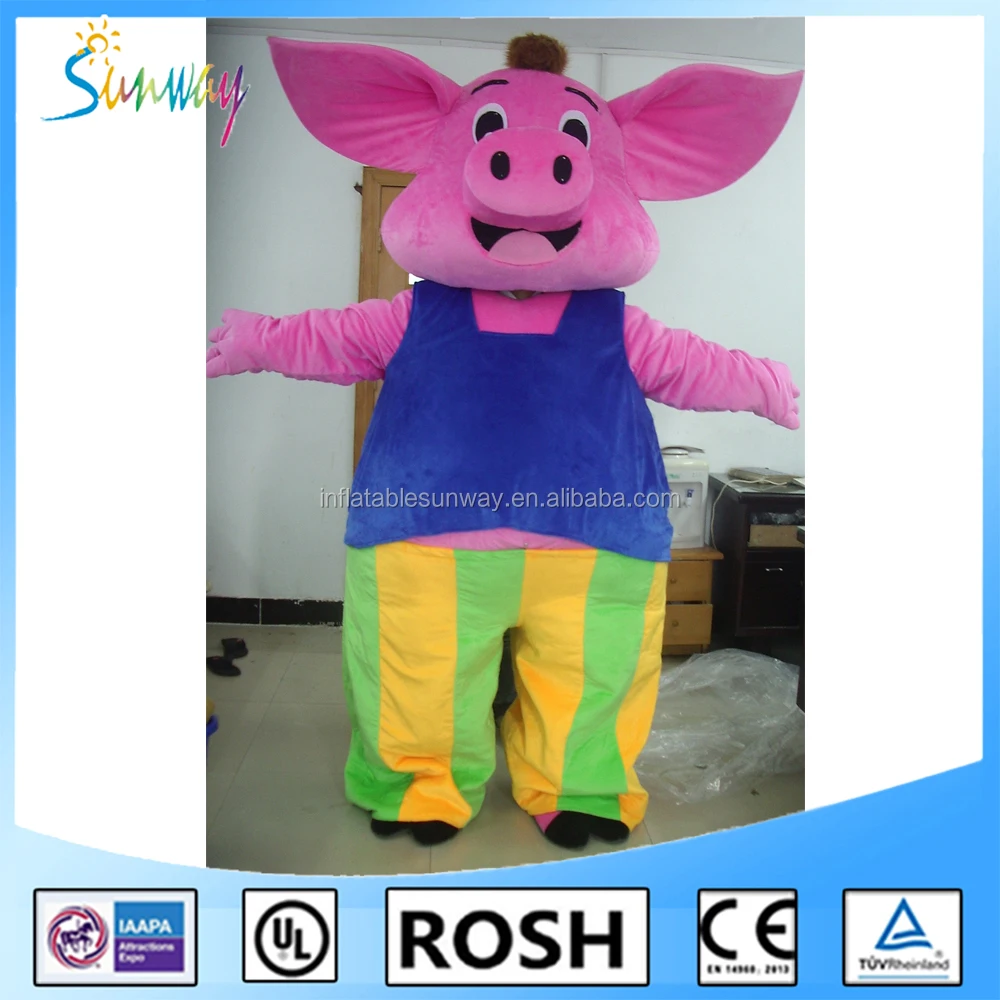 Реклама мультфильм свинья костюмы,раздувной костюм талисмана для праздники