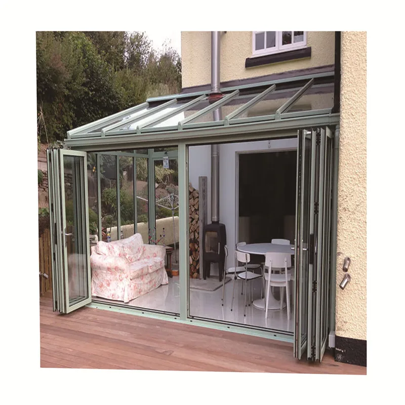 High Quality Inclined Roof Aluminum Alloy Outdoor Sunroom Sets Glass House Garden Gardenhouse Used Sunroom cheap sunroom kits