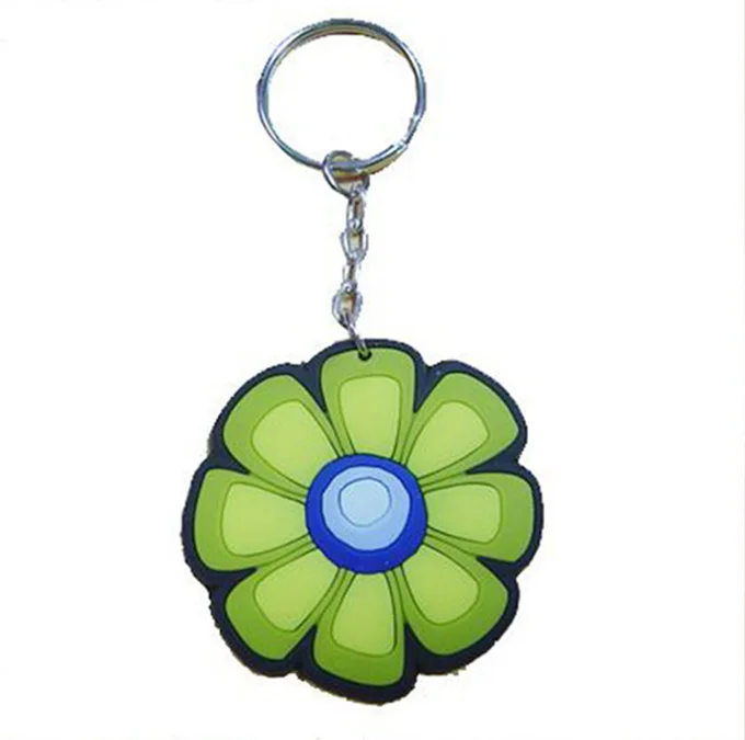 Wheel Shape Custom 3D PVC Keyring, Auto Tire Keychain