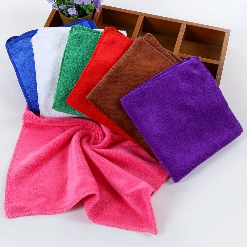 Wholesale fast drying 85% polyester 15% polyamide microfiber fabric edgeless face towel kids custom size 30x30
