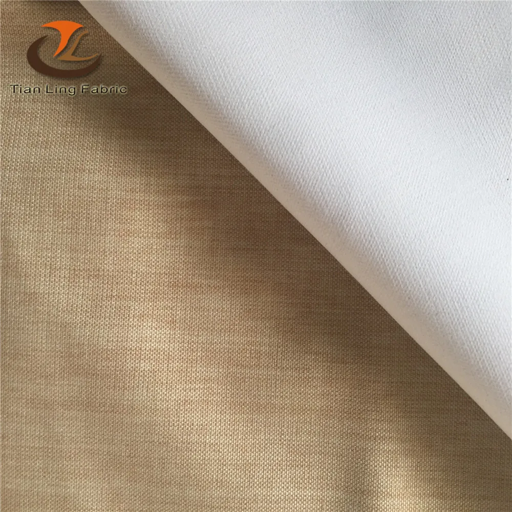 hot sale 3 pass polyester linen blackout curtain fabric