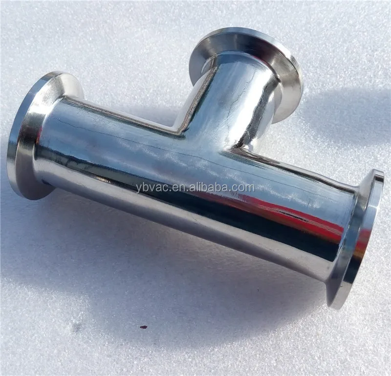 KF40 equal tees stainless steel with KF flange for vacuum pipe system