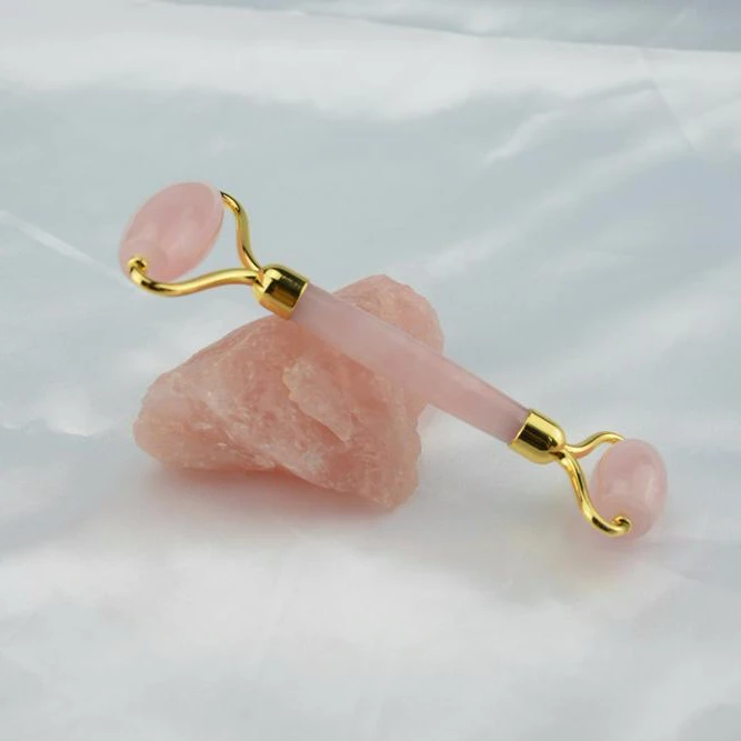 Высококачественный нефритовый ролик, розовый кварц, Нефритовый камень, ролик с коробкой