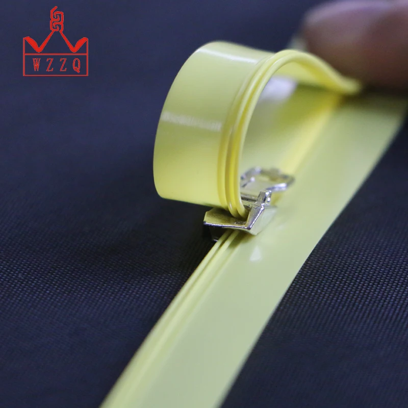 Top quality large plastic pvc self-locking flat zipper