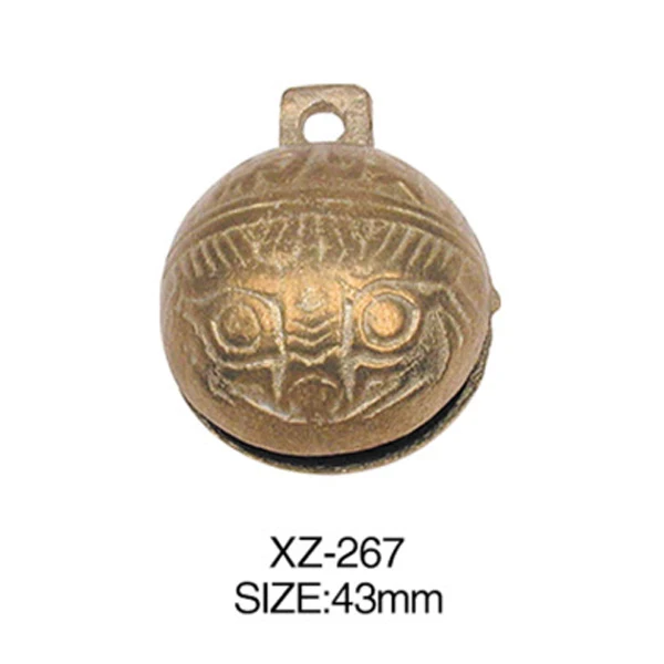 Brass Exorcise Evil Spirits Tiger Head Bells