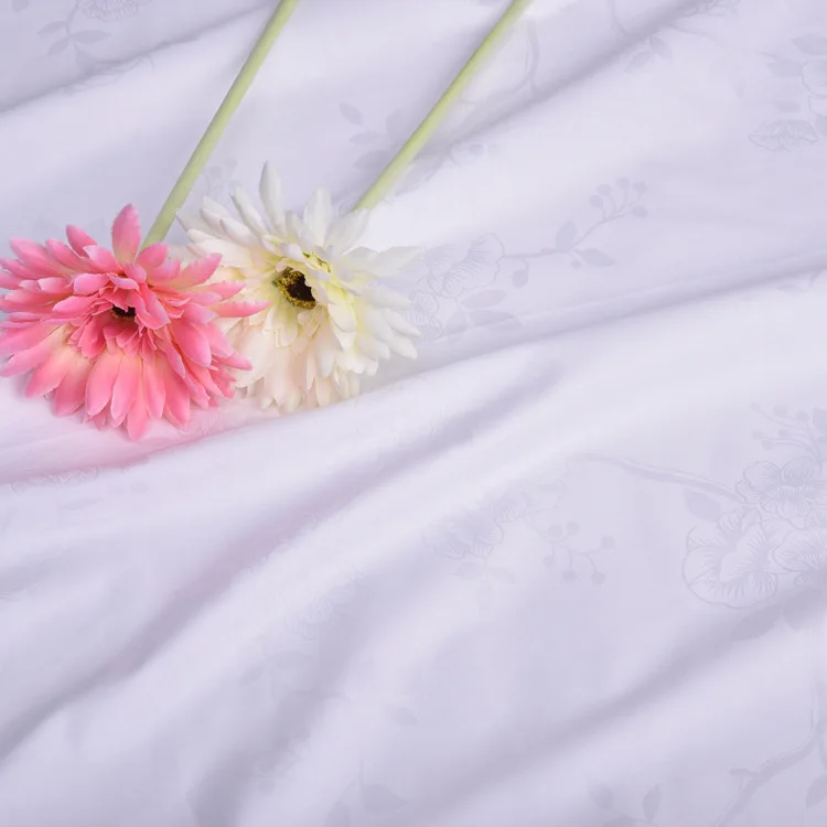 White Percale 300 Thread Count 100% Cotton Fabric For 5 Star Hotel Bedding