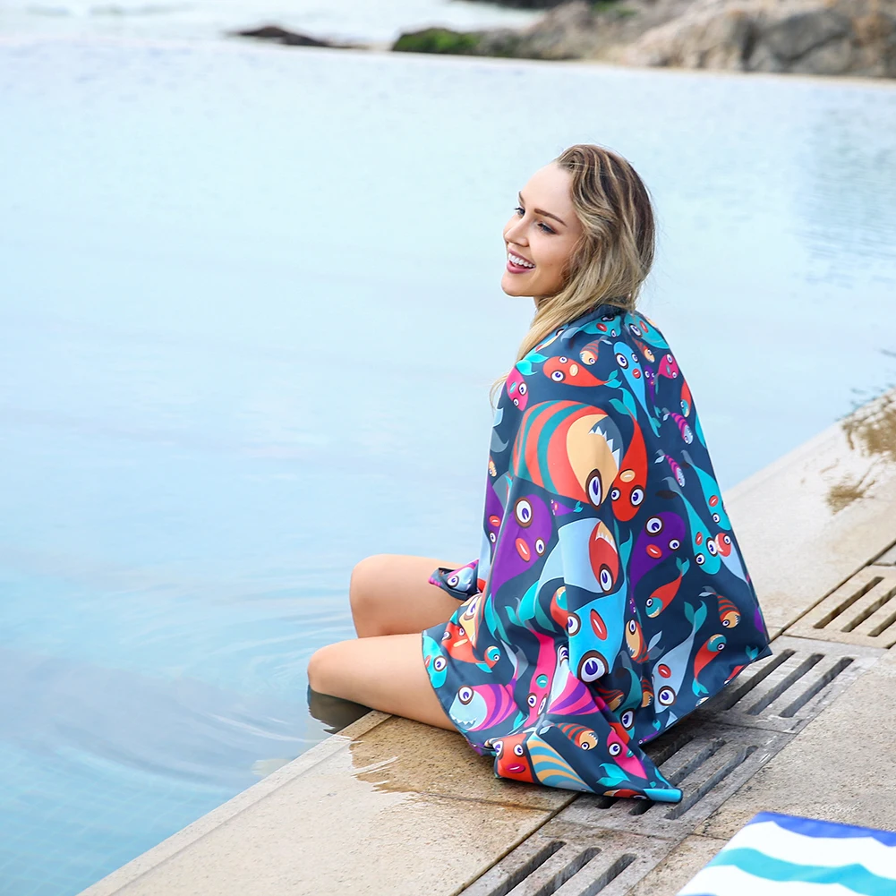 80 polyester & 20 polyamide printed beach towel microfiber