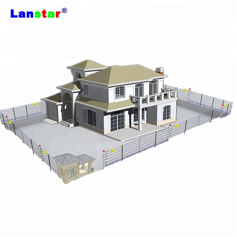 Perimeter Security Electric Fence Energizer Monitored High Voltage Security Electric Fence System with Touch Alarm Function