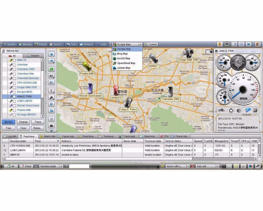 GPS Software GPS Tracking System Fleet Management