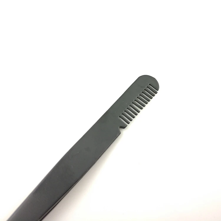 2023 wholesale custom logo professional cosmetic tweezers eyebrow clip with comb