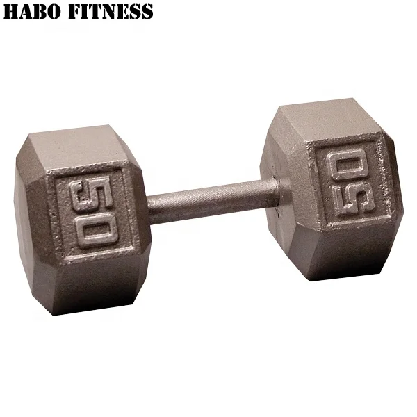 
40LB Gym Hex Steel Hammertone Dumbbell Set 