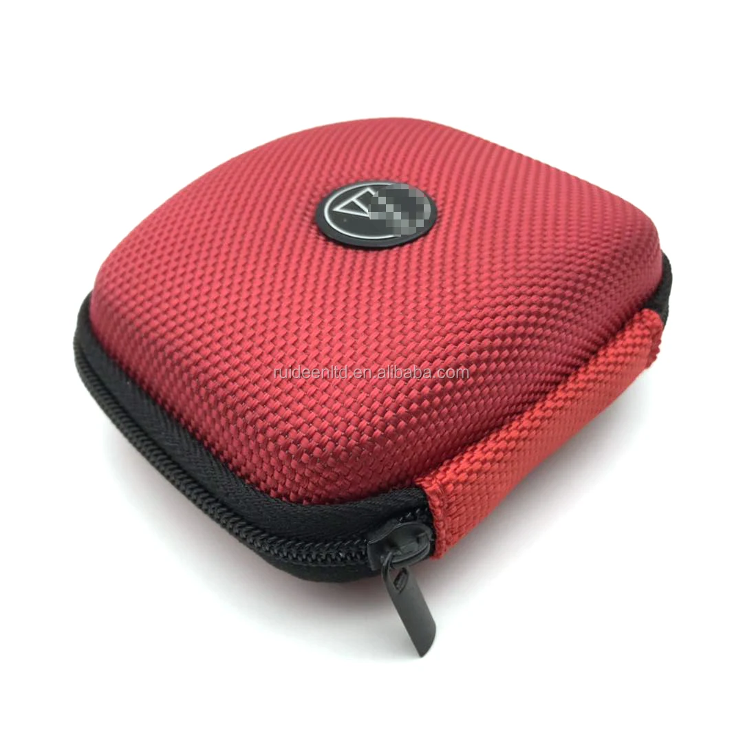 9.4*7.6*3.7CM Red 1680D Nylon Hard Shell EVA Case for Earbud Case (LZH-45)