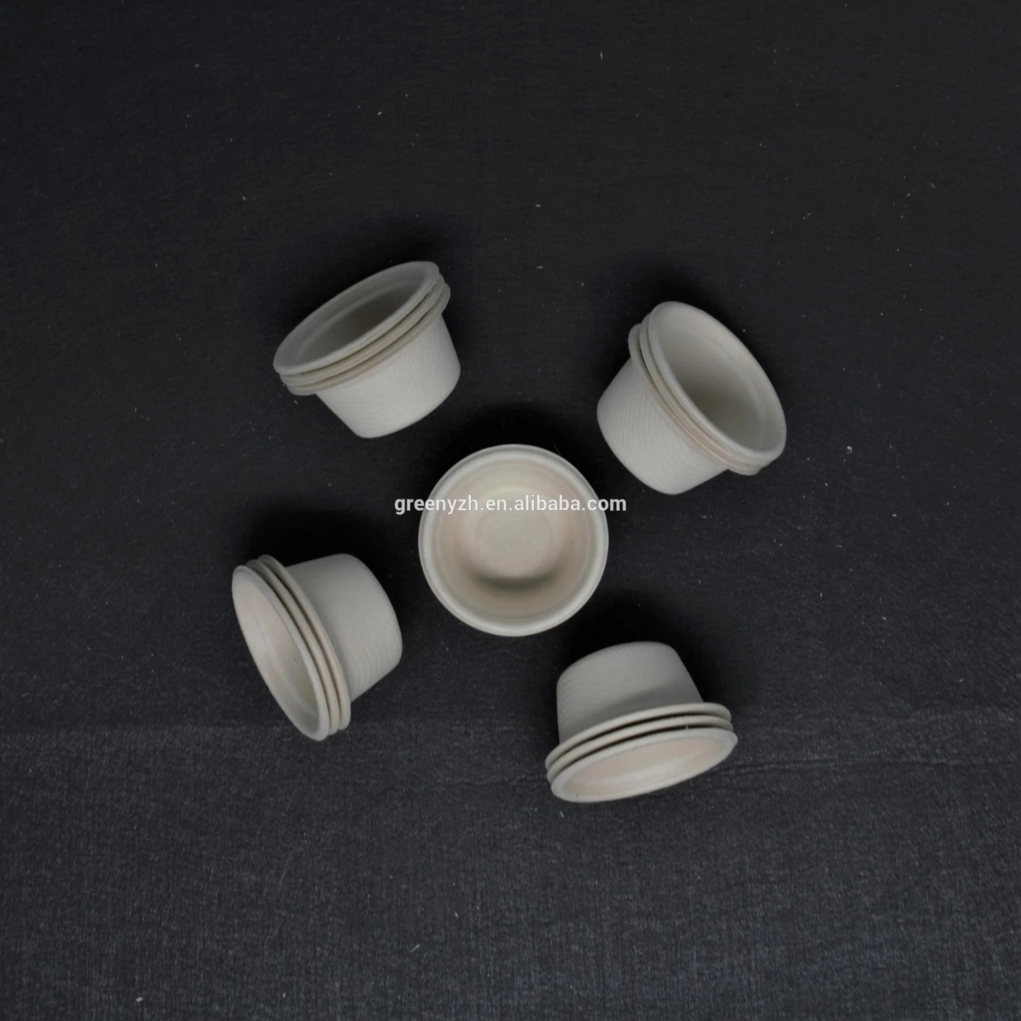 Biodegradable 55ml 2oz Biodegradable Paper Pulp  Bagasse Small Tea Cups