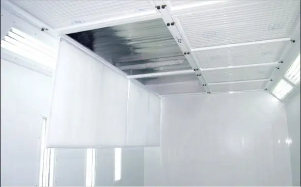 China auto paint booth with exhaust fan