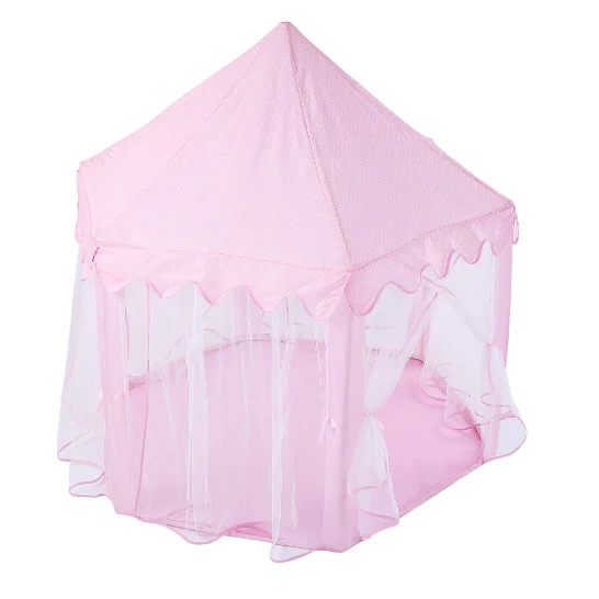 Pink Children Princess Castle Tent Kids Playing House Baby Tent